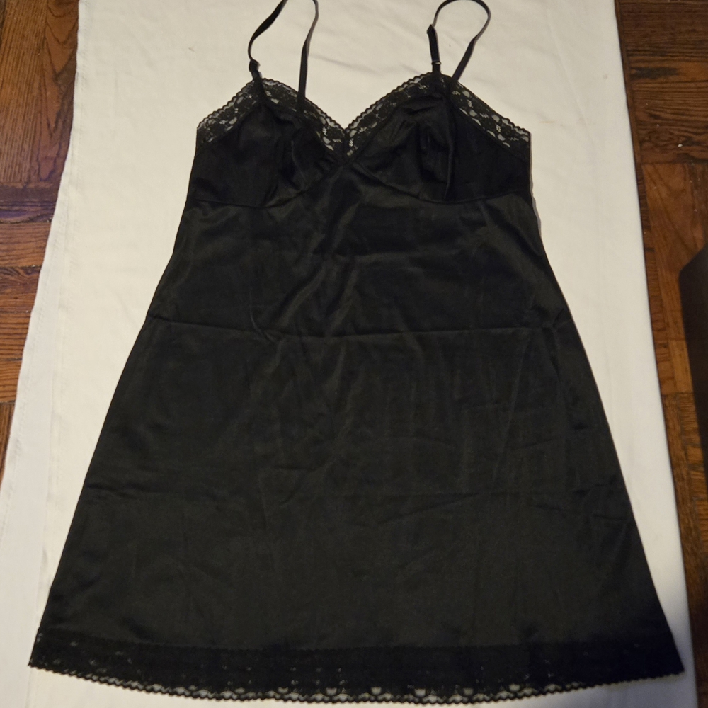 Vanity Fair Black Nylon Skirt